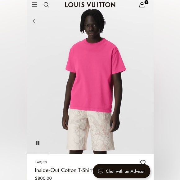Authentic “Inside- Out” Cotton Louis Vuitton T-Shirt - Picture 14 of 16